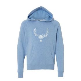 Girls Blossom Skull Buck Hoodie (size: S)